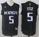 Men's Sacramento Kings #5 De'Aaron Fox Black Fashion Stitched NBA Jersey