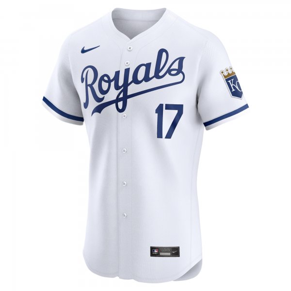 Men's Kansas City Royals Nelson Velazquez Nike White Home Elite Player Jersey