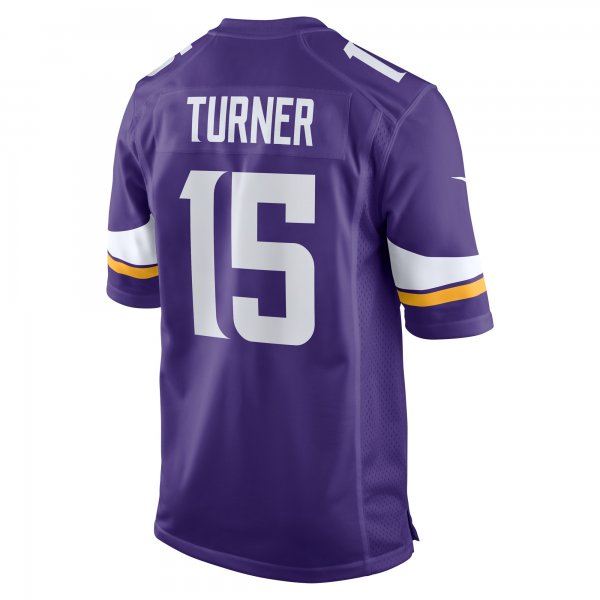 Men's Minnesota Vikings Dallas Turner Nike Purple 2024 NFL Draft First Round Pick Player Game Jersey