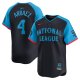 Men's National League #4 Luis Arraez Nike Navy 2024 MLB All-Star Game Cool Base Jersey