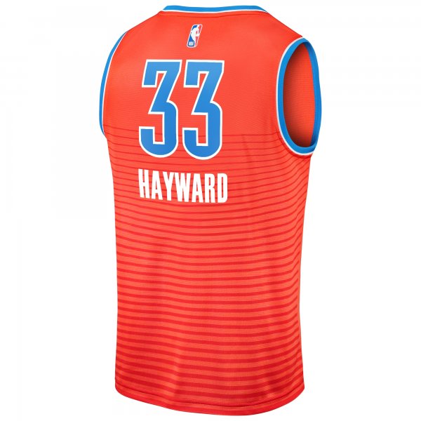 Men's Oklahoma City Thunder Gordon Hayward Fanatics Orange Fast Break Replica Player Jersey - Statement Edition