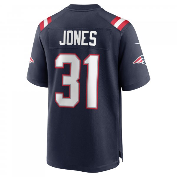 Men's New England Patriots Jonathan Jones Nike Navy Game Jersey