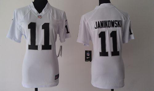 Nike Las Vegas Raiders #11 Sebastian Janikowski White Women's Stitched NFL Elite Jersey