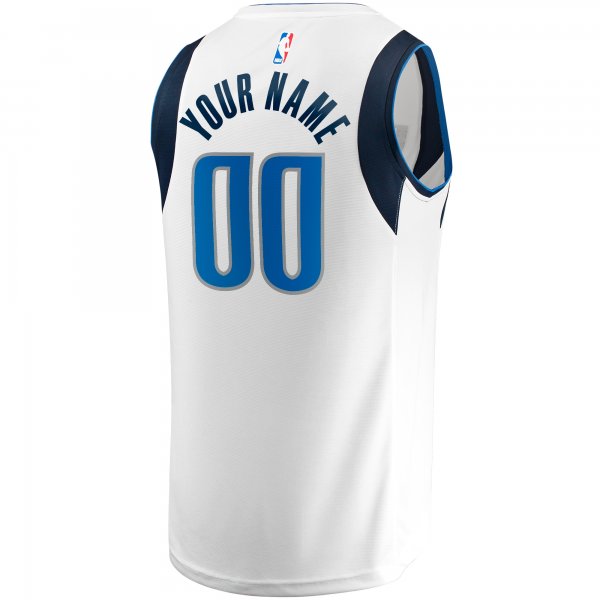 Youth Dallas Mavericks  Fanatics White Fast Break Replica Custom Jersey - Association Edition