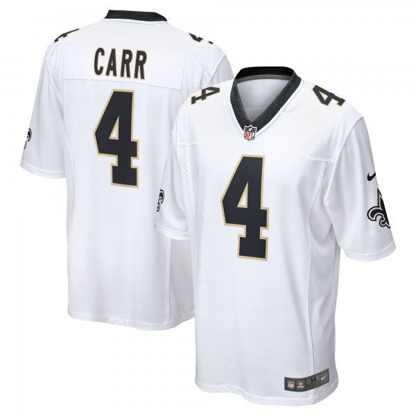 Men's New Orleans Saints Derek Carr Nike White Game Player Jersey