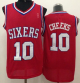 Men's Philadelphia 76ers #10 Maurice Cheeks Red Throwback Stitched NBA Jersey