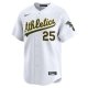 Men's Oakland Athletics Brent Rooker Nike White Home Limited Player Jersey