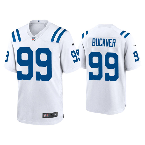 Men's 2020 Indianapolis Colts #99 DeForest Buckner White NFL Game Jersey