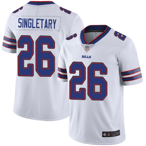 Men's Buffalo Bills #26 Devin Singletary White Stitched NFL Vapor Untouchable Limited Jersey