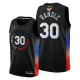 Men's New York Knicks #30 Julius Randle Black 2021 NBA Playoffs Jersey