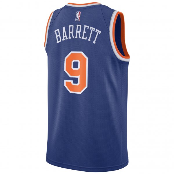 Men's New York Knicks RJ Barrett Nike Blue Swingman Jersey - Icon Edition