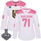 Women's Adidas Golden Knights #71 William Karlsson White/Pink Fashion 2018 Stanley Cup FinalStitched NHL Jersey