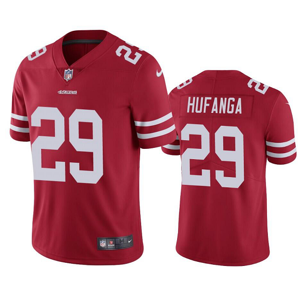 Men's Talanoa Hufanga #29 San Francisco 49ers Scarlet Vapor Limited NFL Jersey