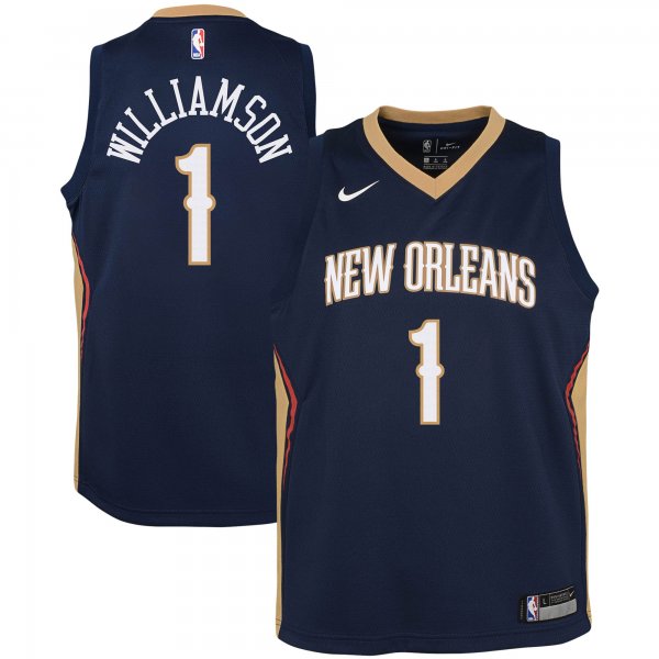 Youth New Orleans Pelicans Zion Williamson Nike Navy Swingman Jersey - Icon Edition