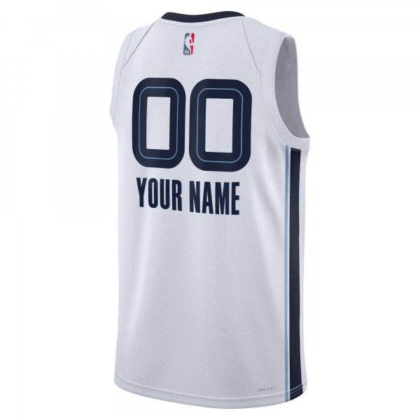 Unisex Memphis Grizzlies Nike White Swingman Custom Jersey - Association Edition