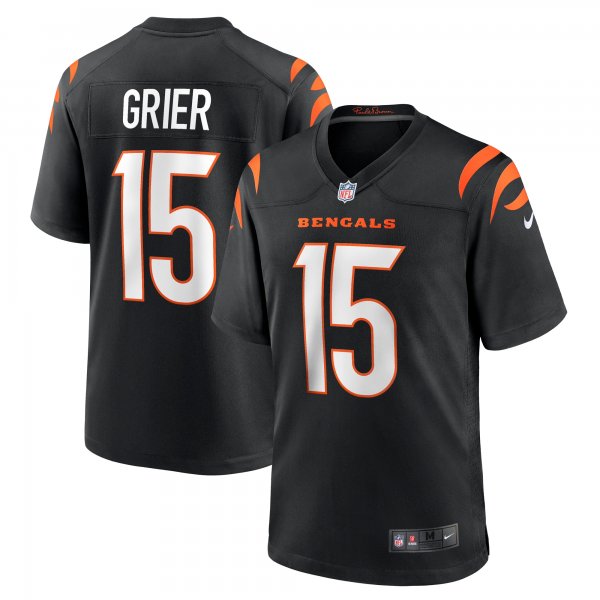 Men's Cincinnati Bengals Will Grier Nike  Black Team Game Jersey