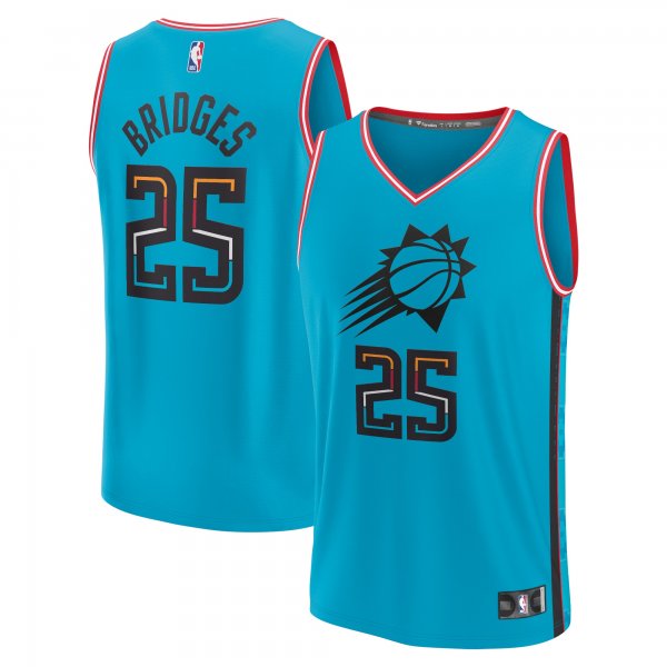 Men's Phoenix Suns Mikal Bridges Fanatics Teal Fastbreak Jersey - City Edition