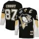 Men's Pittsburgh Penguins Sidney Crosby Mitchell & Ness Black Captain Patch 2008/09 Blue Line Player Jersey