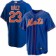 Men's New York Mets #23 Javier Baez Blue Stitched MLB Cool Base Nike Jersey