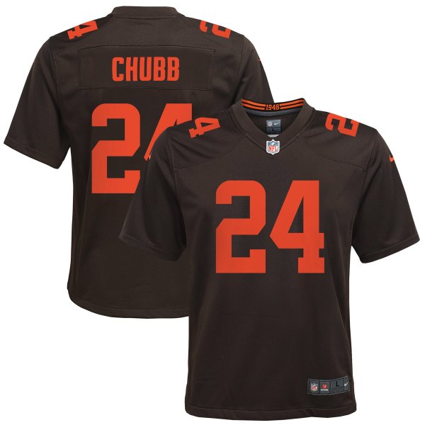 Youth Cleveland Browns Nick Chubb Nike Brown Game Jersey