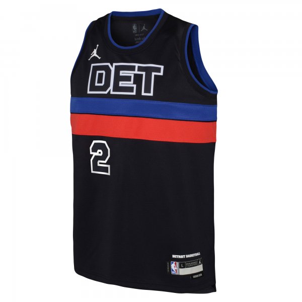 Youth Detroit Pistons Cade Cunningham Jordan Brand Black Swingman Jersey - Statement Edition