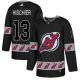 Adidas New Jersey Devils #13 Nico Hischier Black Team Logo Fashion Stitched NHL Jersey