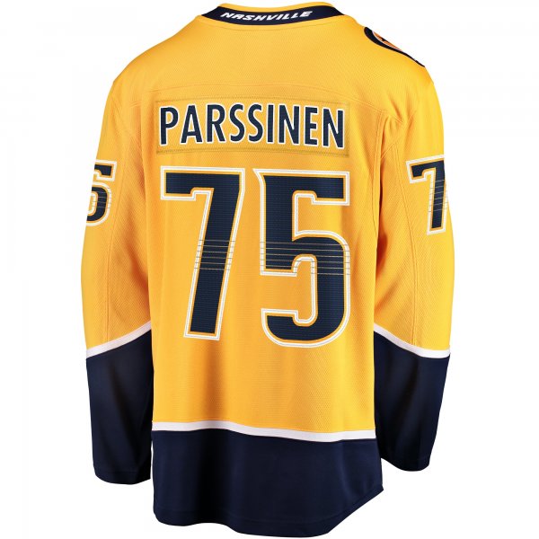 Men's Nashville Predators Juuso Parssinen Fanatics Gold Home Breakaway Jersey