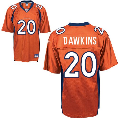 Men's Denver Broncos #20 Brian Dawkins Orange Stitched NFL Jersey