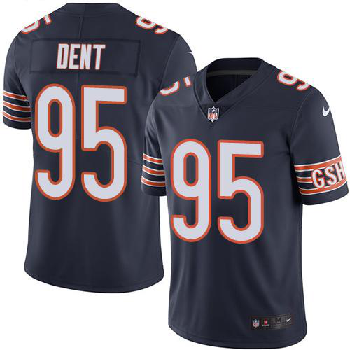 Men's Nike Chicago Bears #95 Richard Dent Navy Blue Team Color Stitched NFL Vapor Untouchable Limited Jersey