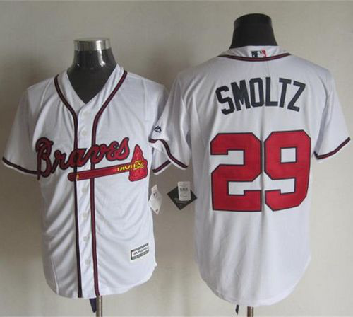 Atlanta Braves #29 John Smoltz White New Cool Base Stitched MLB Jersey