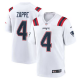 Men's New England Patriots #4 Bailey Zappe Nike White Limited Player NFL Jersey