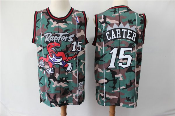 Mitchell and Ness Men's Toronto Raptors #15 Kawhi Leonard Throwback New Woodland Camo NBA Jersey