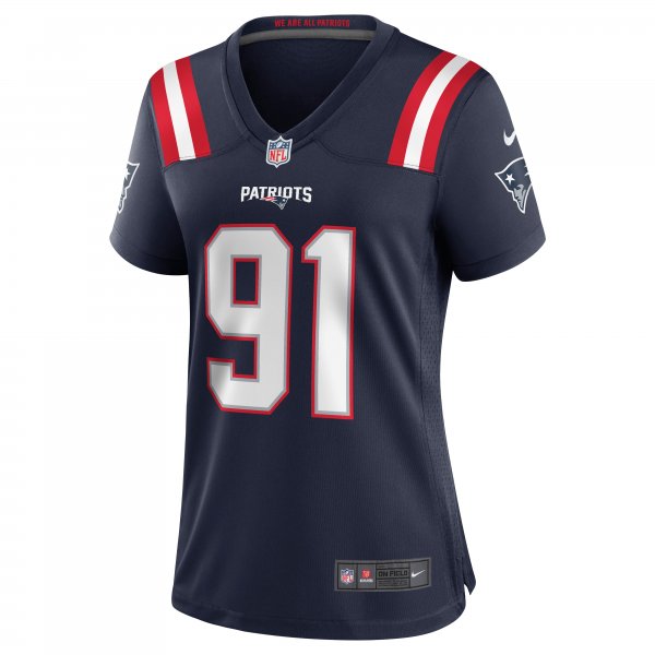 Women's New England Patriots Deatrich Wise Jr. Nike Navy Game Jersey