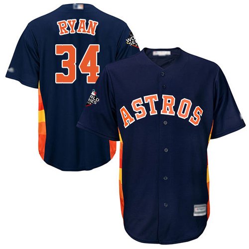 Women's Houston Astros #34 Nolan Ryan Navy Blue New Cool Base 2019 World Series Bound Stitched MLB Jersey