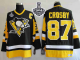 MitchellAndNess Pittsburgh Penguins #87 Sidney Crosby Black 2017 Stanley Cup Final Patch Stitched NHL Jersey