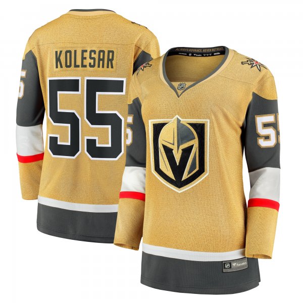 Women's Vegas Golden Knights Keegan Kolesar Fanatics Gold Alternate Breakaway Player Jersey