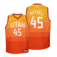 Utah Jazz Donovan Mitchell youth 2020-21 City Edition Orange Jersey