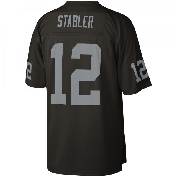 Men's Las Vegas Raiders Ken Stabler Mitchell & Ness Black Legacy Replica Jersey