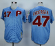 Mitchell And Ness Philadelphia Phillies #47 Larry Andersen Blue Throwback Stitched MLB Jersey