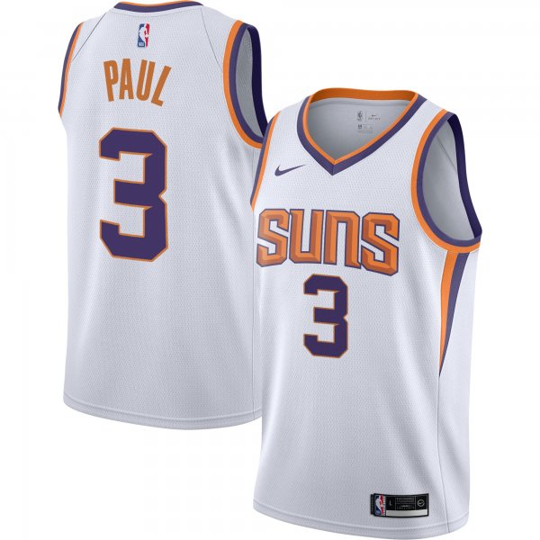 Youth Phoenix Suns Chris Paul Nike White Swingman Jersey - Association Edition