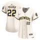 Women's Milwaukee Brewers Christian Yelich Nike Cream Home Limited Player Jersey