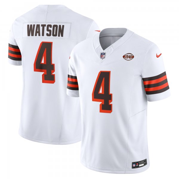 Men's Cleveland Browns Deshaun Watson Nike White Vapor F.U.S.E. Limited Jersey