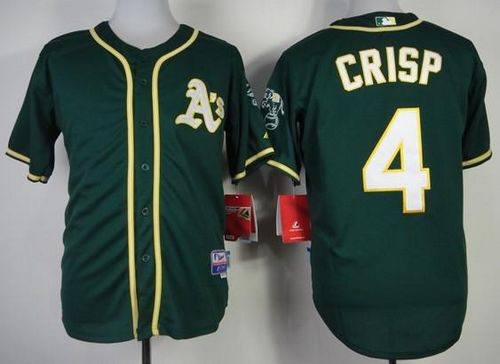 Oakland Athletics #4 Coco Crisp Green Cool Base Stitched MLB Jersey