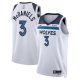 Youth Nike Minnesota Timberwolves #3 Jaden McDaniels White Swingman Badge Association Edition Jersey