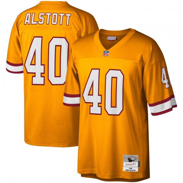 Men's Tampa Bay Buccaneers Mike Alstott Mitchell & Ness Orange Big & Tall 1996 Retired Player Replica Jersey