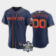 Men's Custom Houston Astros 2022 City Connect Navy MLB Jersey with 2022 World Series Patch