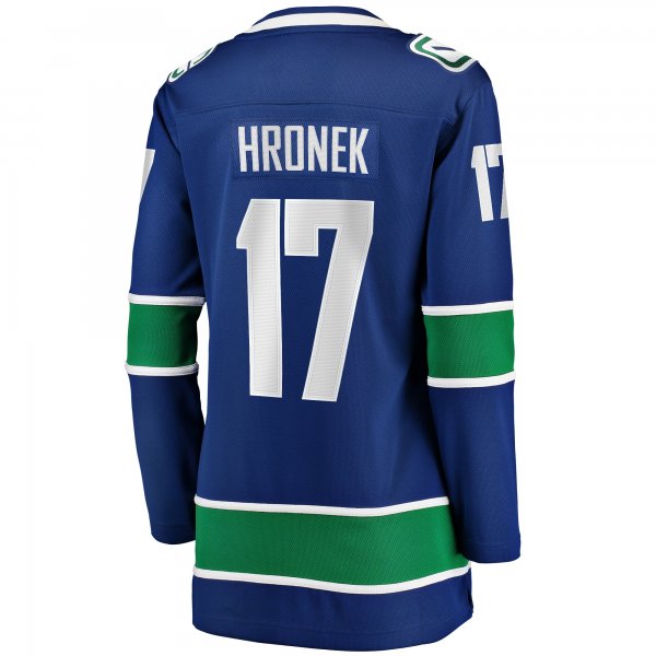 Women's Vancouver Canucks Filip Hronek Fanatics Blue Home Breakaway Jersey