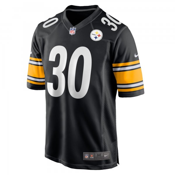 Men's Pittsburgh Steelers Jaylen Warren Nike Black Game Player Jersey