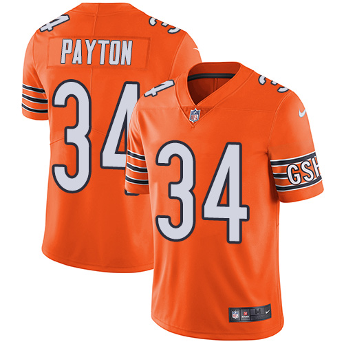 Nike Chicago Bears #34 Walter Payton Orange Youth Stitched NFL Limited Rush Jersey