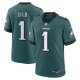 Men's Philadelphia Eagles Nike Midnight Green #1 Dad Game Jersey